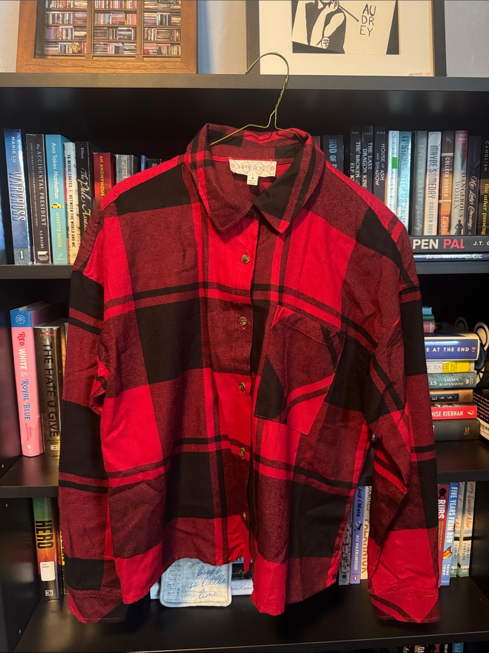 Classic Red and Black Plaid Button-Up Shirt